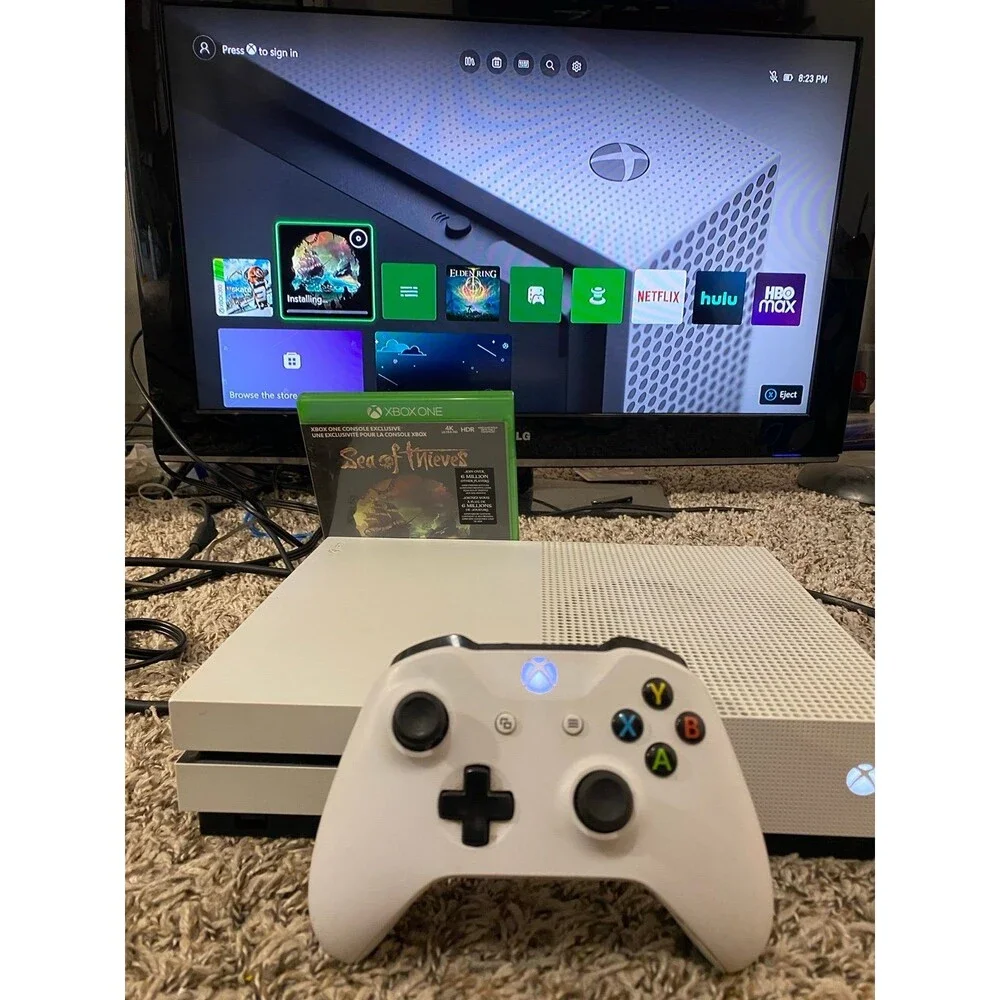 Microsoft Xbox One S 500GB White Console With Controller + Wires Tested